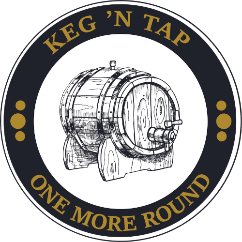 Keg n Tap logo with white center